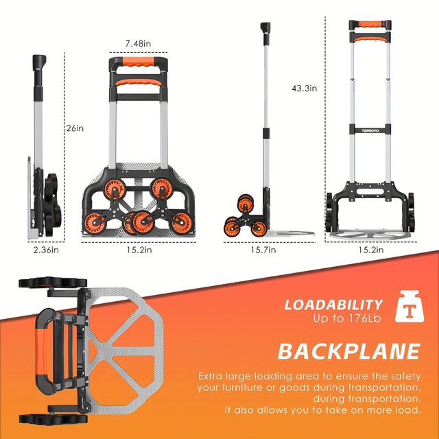 Best Lightweight Stair Climbing Cart Dolly with Extended Handle