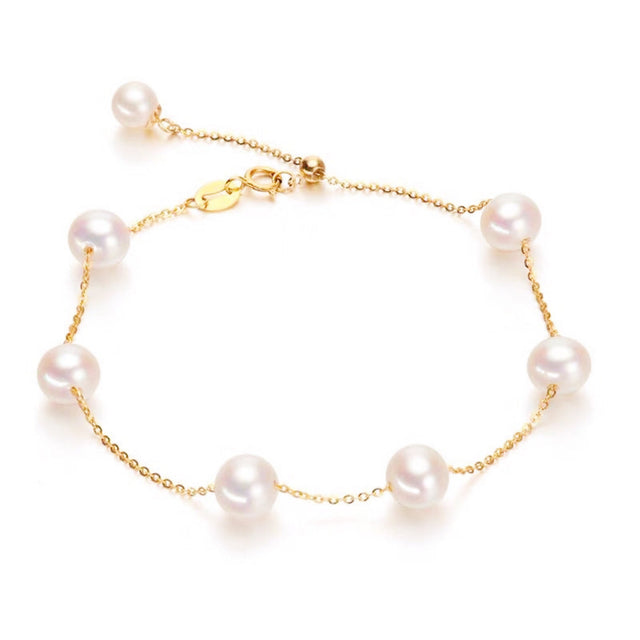 18k Gold Pearl Bracelet