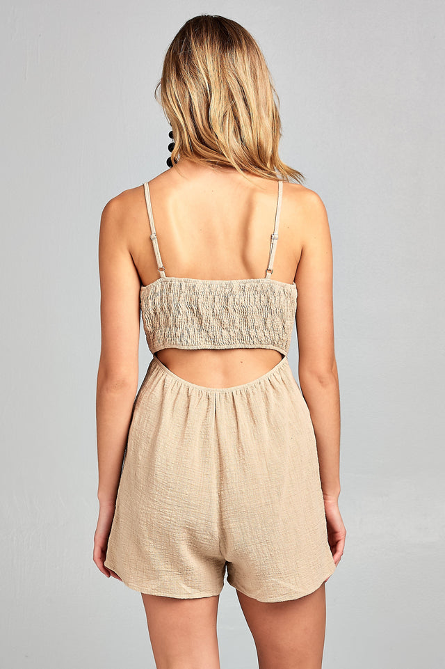 Women's Front Tie Tank Romper