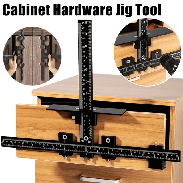 Best 1pc Adjustable Cabinet Hardware Drill Template Guide