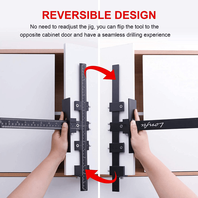 Best 1pc Adjustable Cabinet Hardware Drill Template Guide