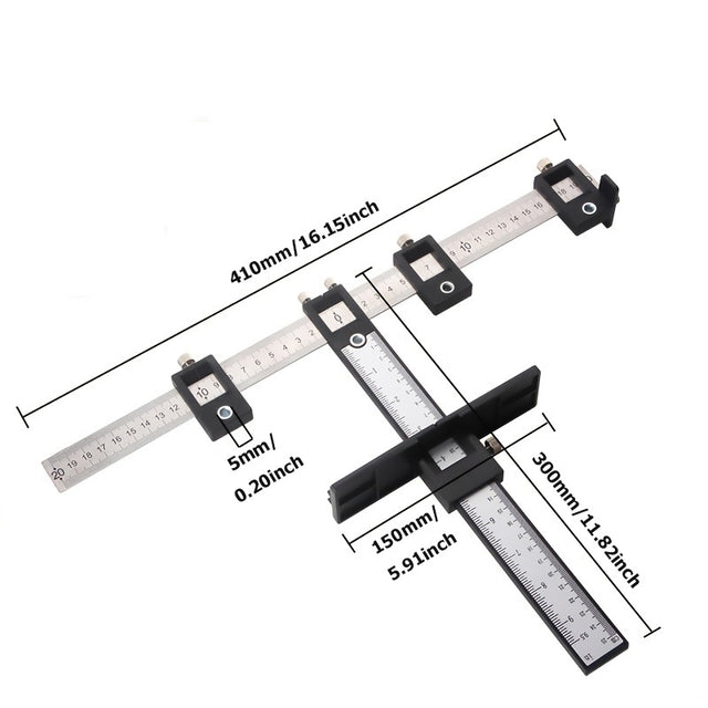 Best 1pc Adjustable Cabinet Hardware Drill Template Guide