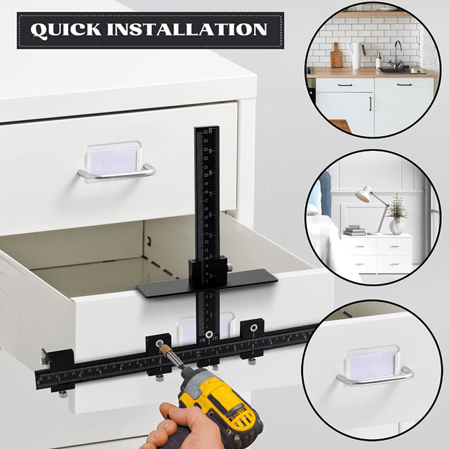 Best 1pc Adjustable Cabinet Hardware Drill Template Guide