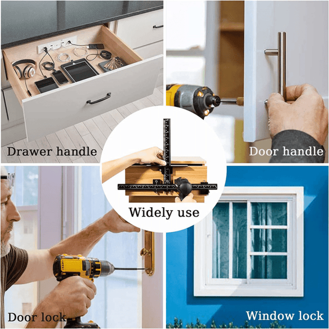 Best 1pc Adjustable Cabinet Hardware Drill Template Guide