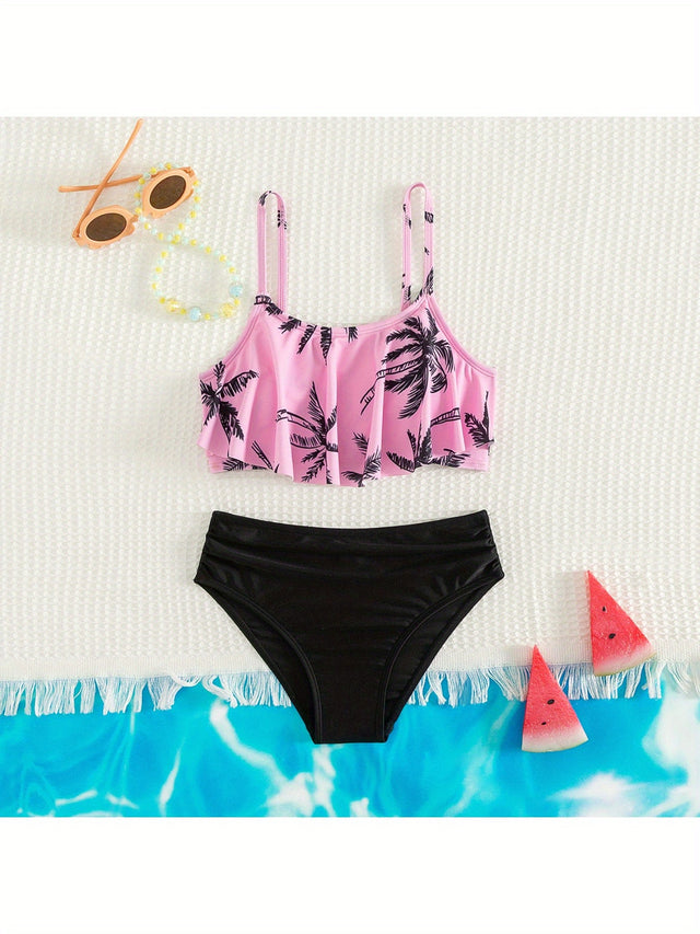 Tropical 2PCS Girl's Bikini Swimsuit Set