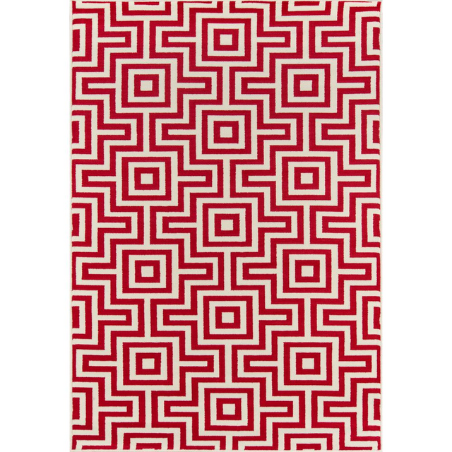 Baja Area Rug, Red, 2'3" X 7'6" Runner