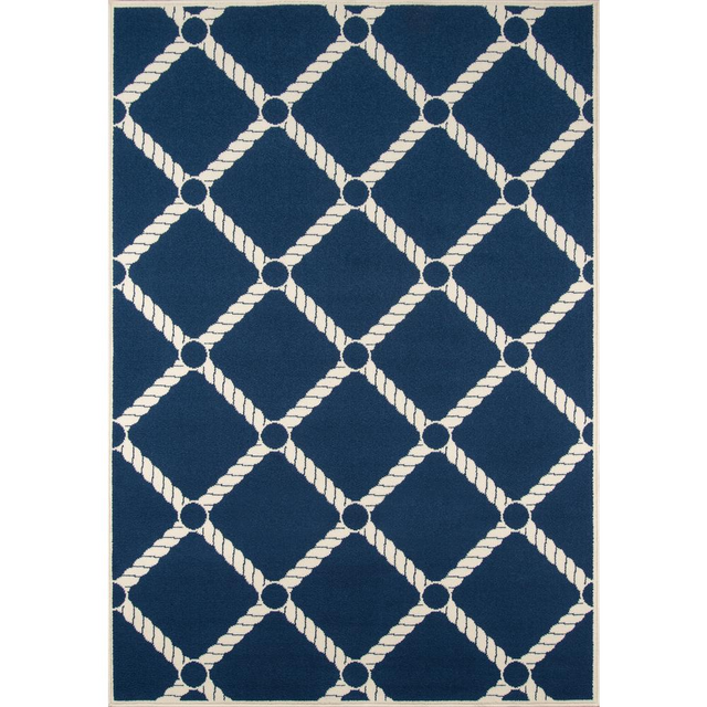 Baja Area Rug, Navy, 6'7" X 9'6"