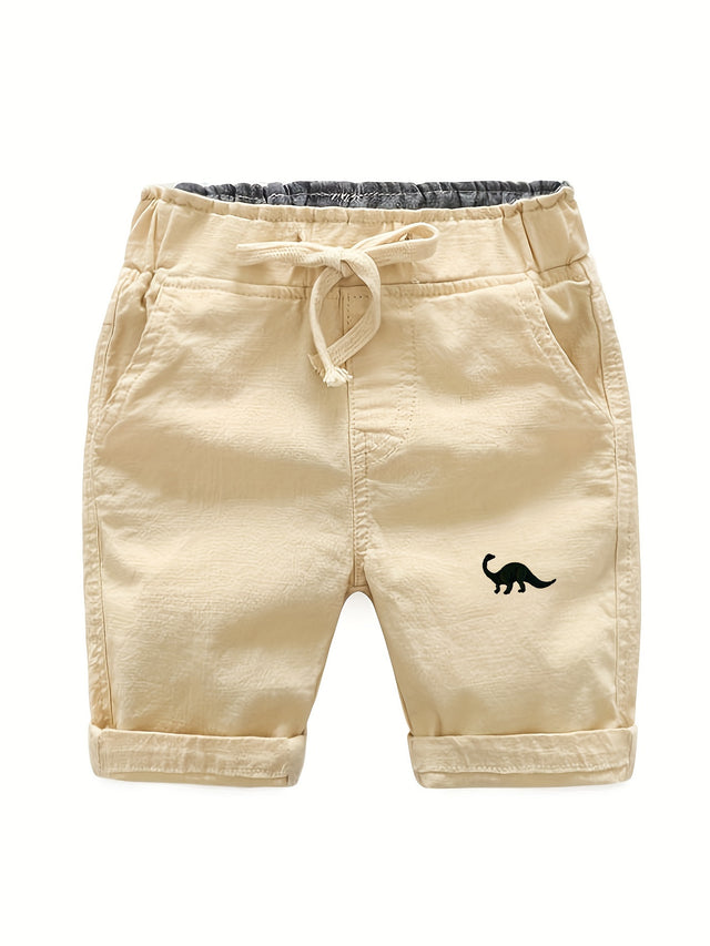 Boy's Dinosaur Casual Drawstring Shorts