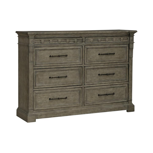 Liberty Furniture Town and Country 8 Drawer Dresser in Dusty Taupe