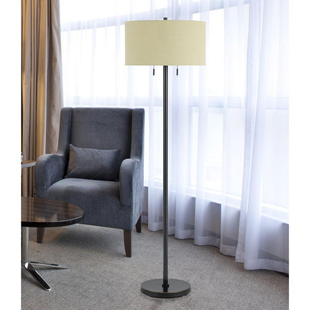 60W X 2 Calais Metal Floor Lamp