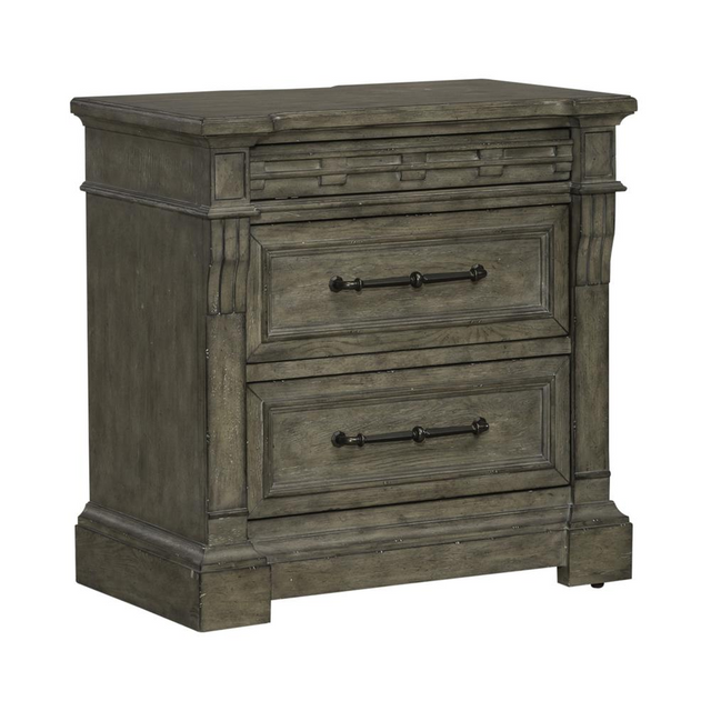 Liberty Furniture Town and Country 3 Drawer Nightstand w/Charging Station