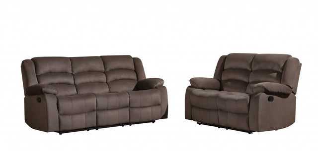 Contemporary Brown Fabric Recliners