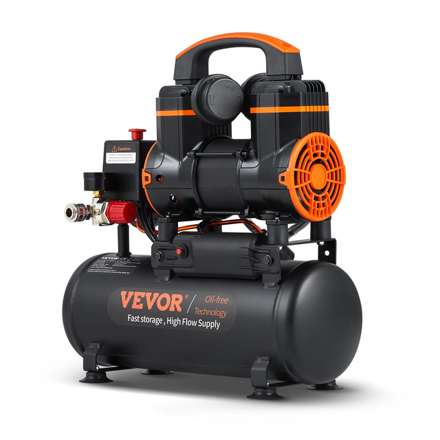 Best VEVOR Air Compressor 2.1 Gallon 900W 2.2 CFM@ 90PSI 70 dB Ultra Quiet Oil Free