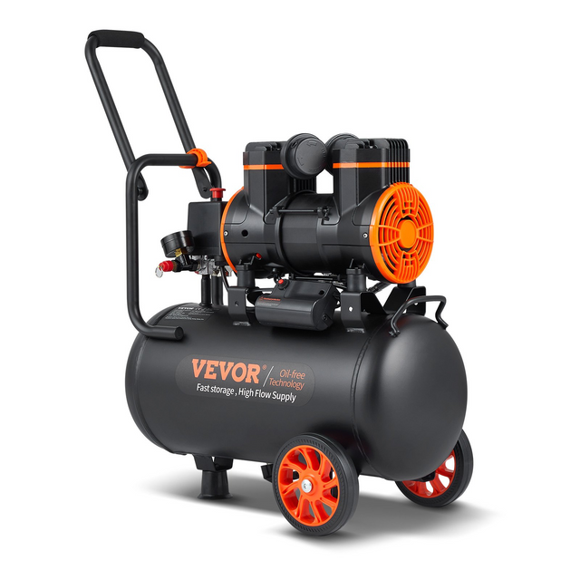 Best VEVOR Air Compressor 6.3 Gallon 1450W 3.35 CFM@ 90PSI 70 dB Ultra Quiet Oil Free