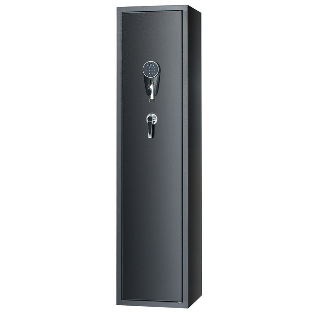 Best VEVOR 6 Gun Safe, Gun Security Cabinet with Fingerprint & Digital Keypad Lock, Gun Storage Cabinet with Built-in Storage Locker and Removable Storage Shelf for Pistols & Home Long Gun