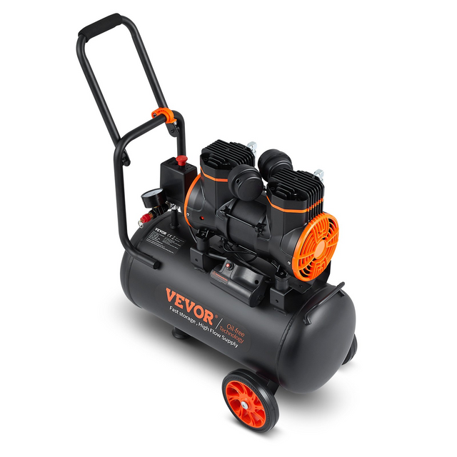 Best VEVOR Air Compressor 6.3 Gallon 1450W 3.35 CFM@ 90PSI 70 dB Ultra Quiet Oil Free