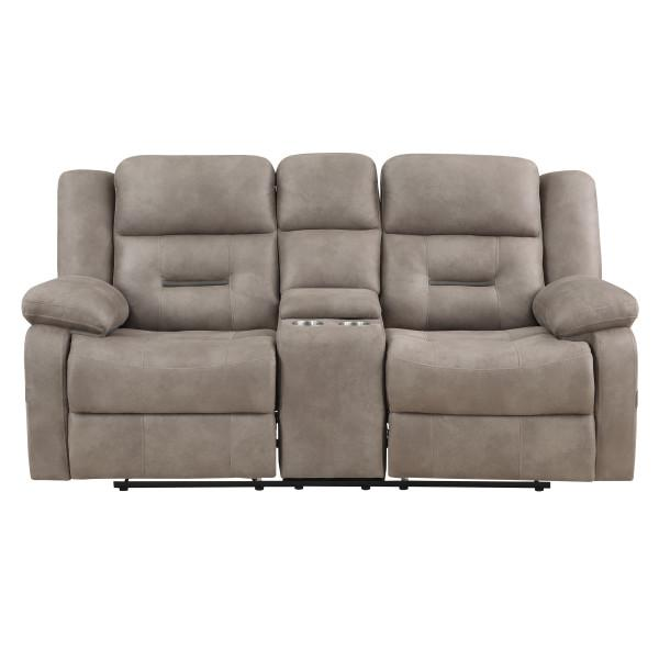 Best Abilene Tan Manual Console Loveseat