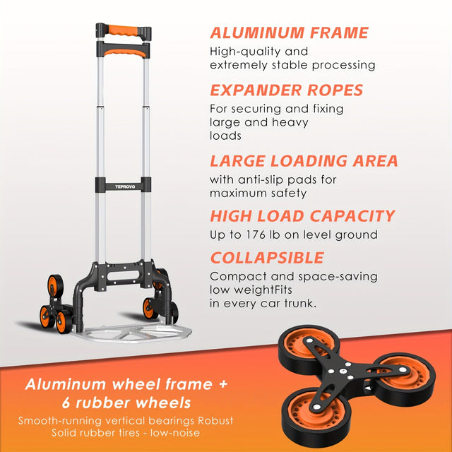 Best Lightweight Stair Climbing Cart Dolly with Extended Handle