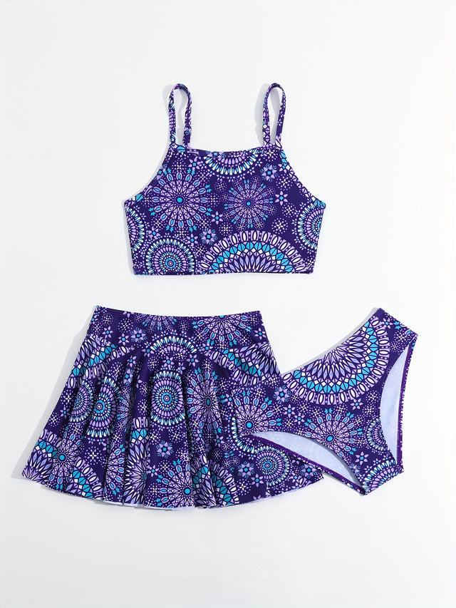 Boho Girl's 3-Piece Swimsuit Set