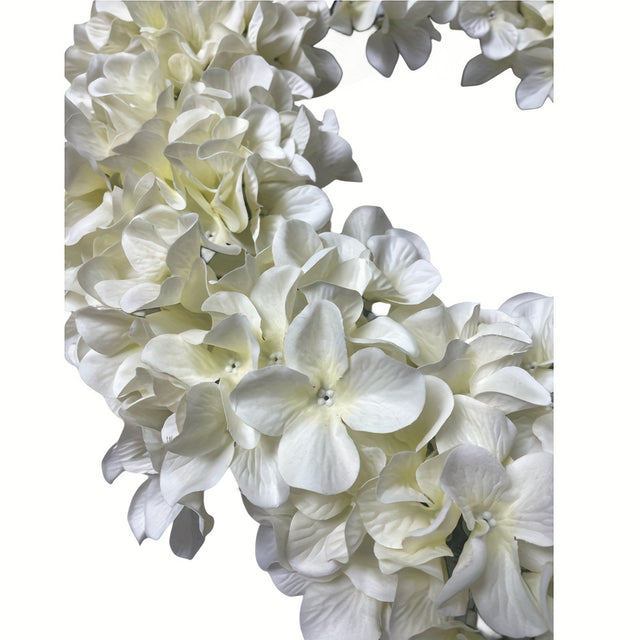 1pc, 23-inch Artificial Solid White Flower Wreath