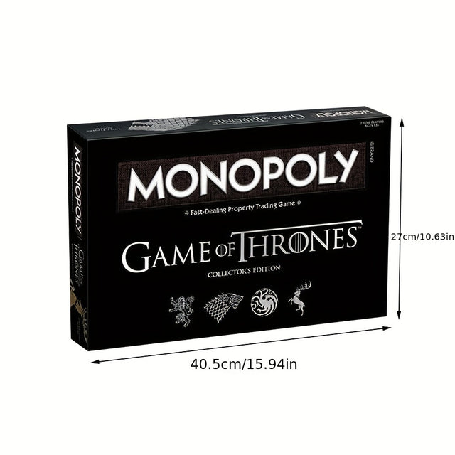 Game Of Thrones Monopoly Deluxe Edition - Premium Board Game For Parties & Events, No Batteries Required