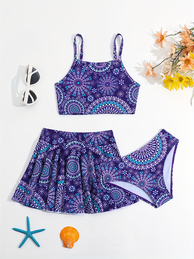 Boho Girl's 3-Piece Swimsuit Set