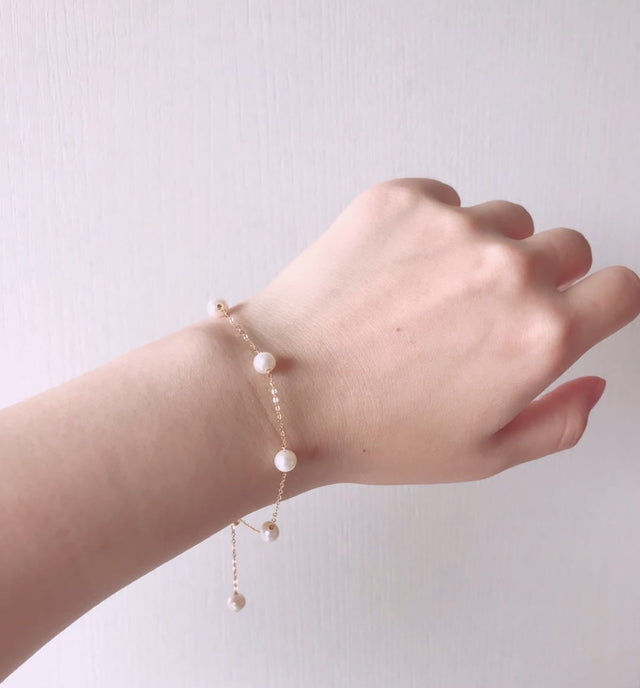 18k Gold Pearl Bracelet