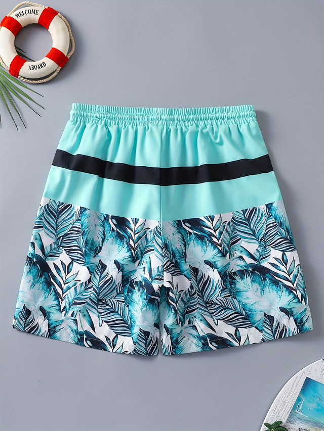 Tropical Quick Dry Swim Trunks For Boys