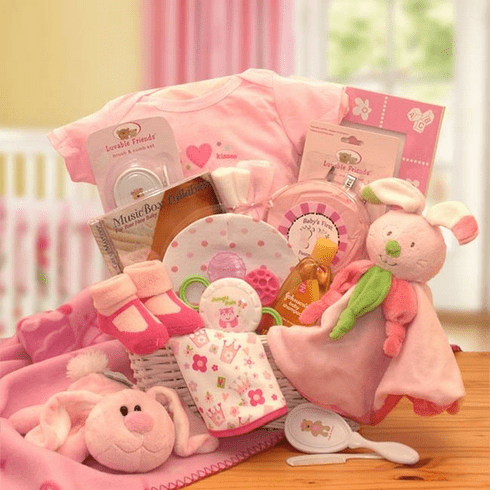 Best New Baby Girl Gift Basket - Baby Bath Set