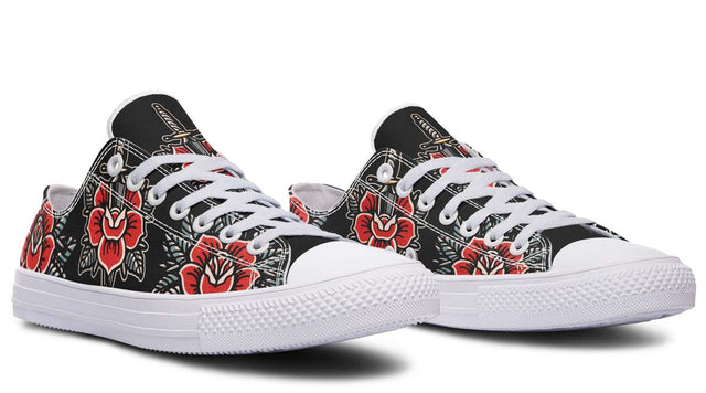 Print Low-Top Canvas Shoes