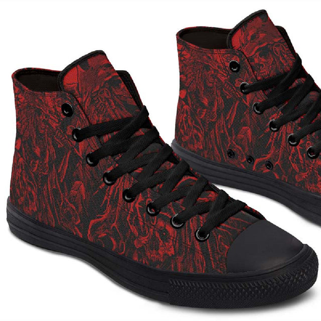 Printed High-top Canvas Shoes