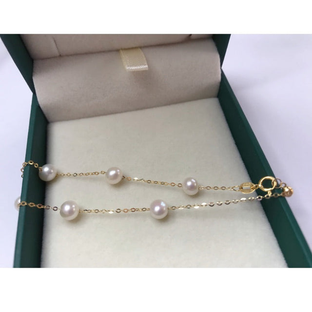 18k Gold Pearl Bracelet