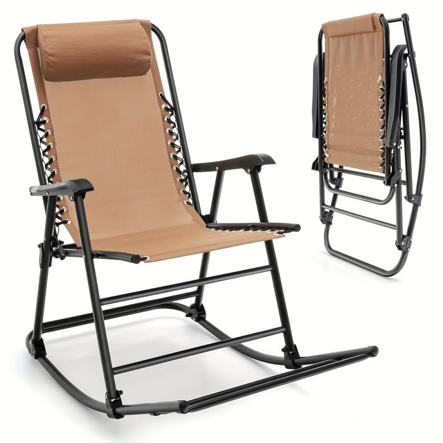 Best Costway Lightweight Folding Rocker with Footrest