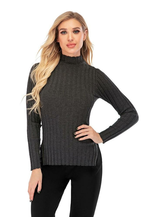 Women's Long Sleeve Mock Neck Sweater