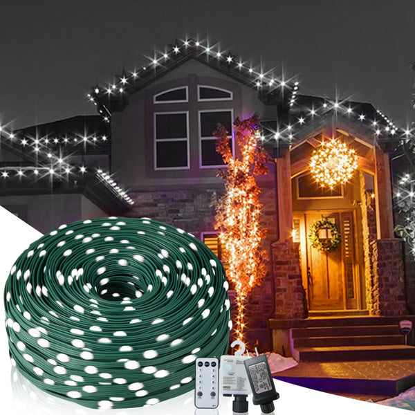 Best Christmas Rope Lights,1000LED/328Ft Outdoor Decorative String Strobe with 8 Modes/Remote/IP67 Waterproof/Timer/Memory Function for Xmas Holiday/Wedding/Party/DIY/Garden/Patio/Atmosphere Decor