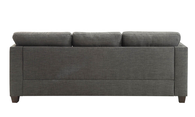 Best ACME Laurissa Sofa w/4 Pillows in Light Charcoal Linen 52405