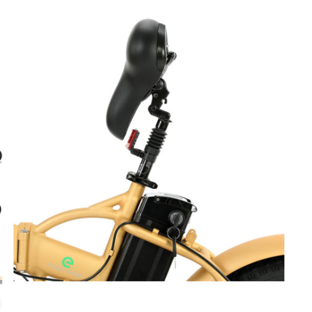 Ecotric 48V Gold portable and folding fat ebike with LCD display