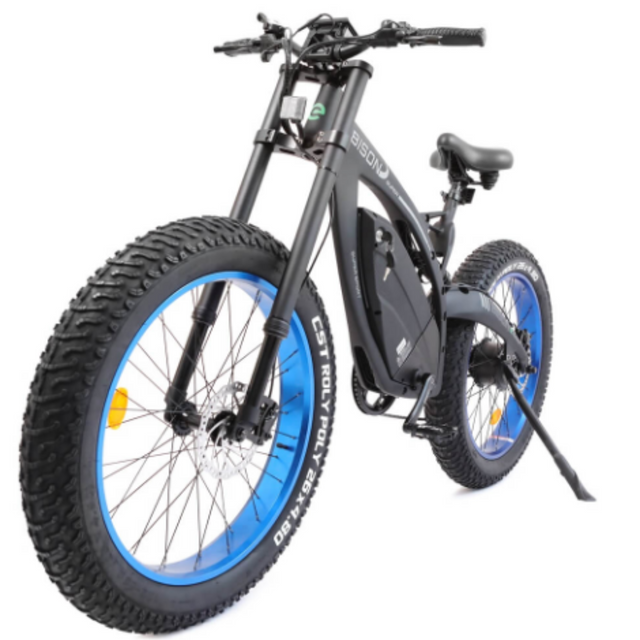 Ecotric 48v 17.5AH 1000W big fat tire e-bike Bison-Matt Black