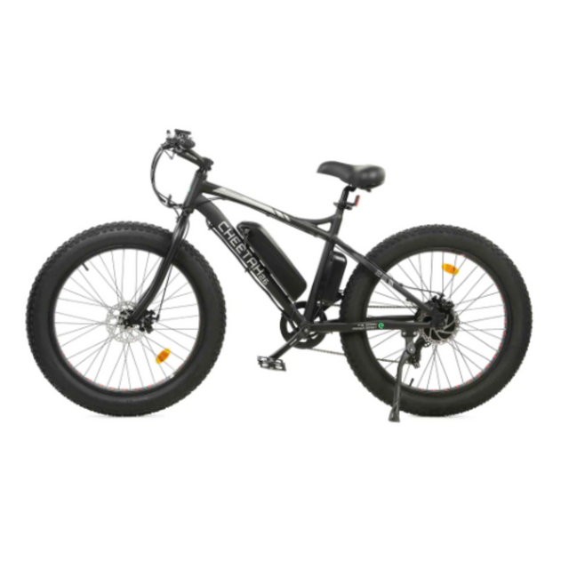 Ecotric Cheetah 26 Fat Tire Beach Snow Electric Bike-Matt Black