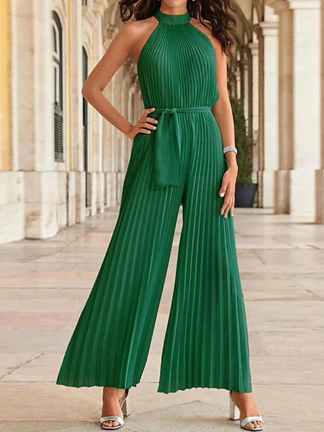 Elegant Halter Off Shoulder Tie-up Romper