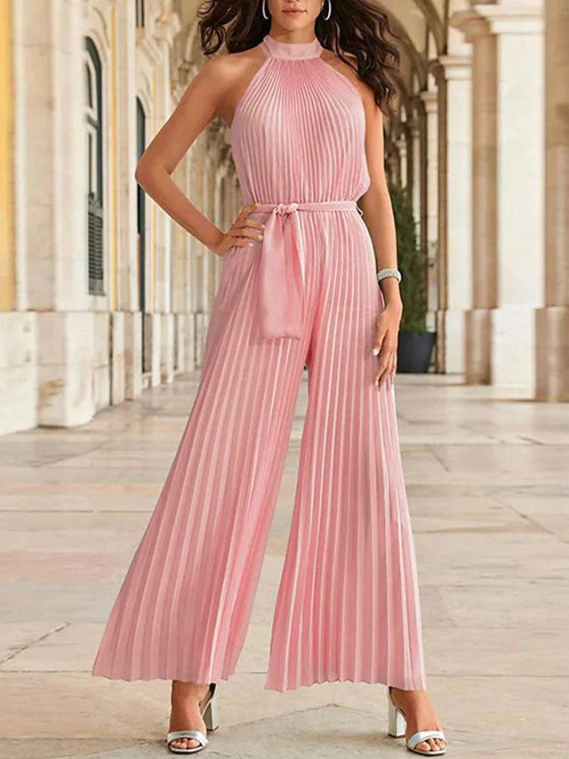 Elegant Halter Off Shoulder Tie-up Romper