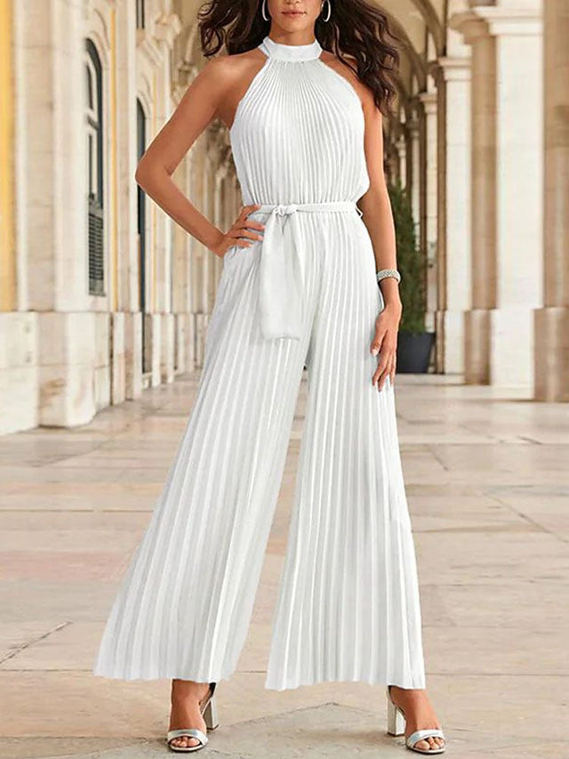 Elegant Halter Off Shoulder Tie-up Romper