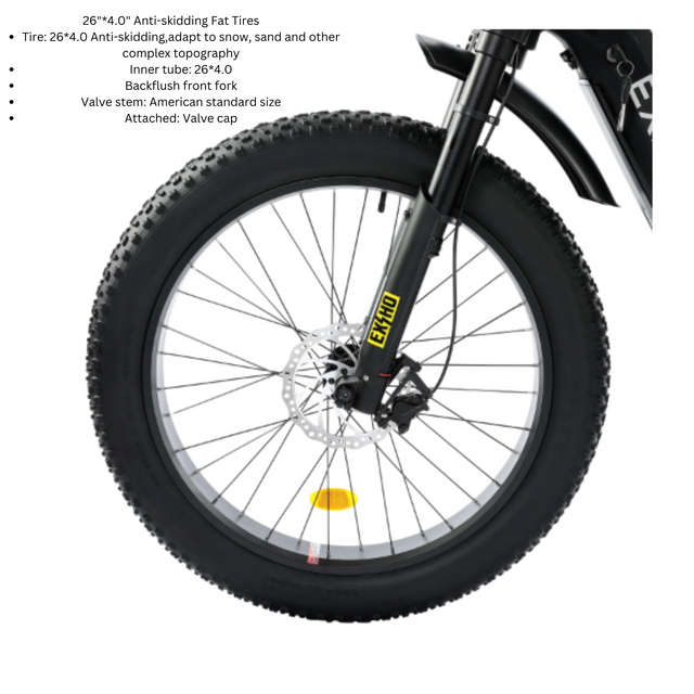 Ecotric Explorer 26 inches 48V Fat Tire Electric Bike with Rear Rack