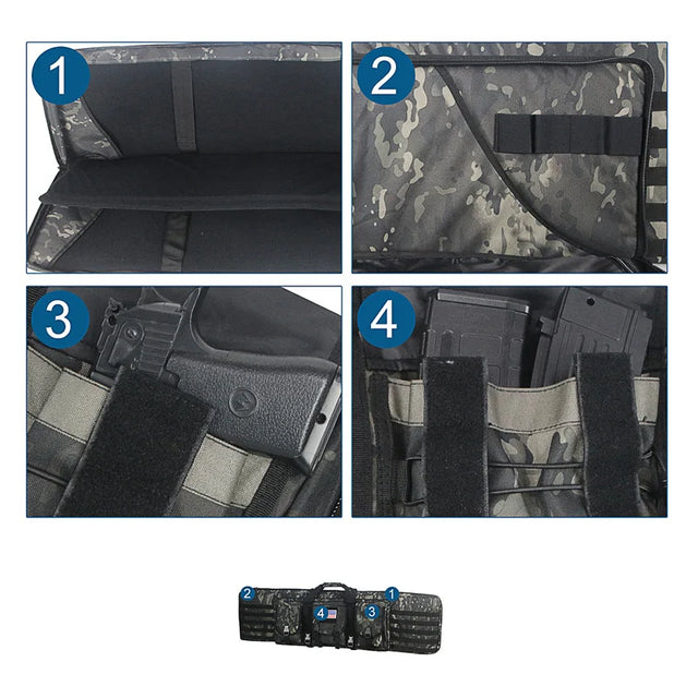 Tactical Double Rifle Case with Molle