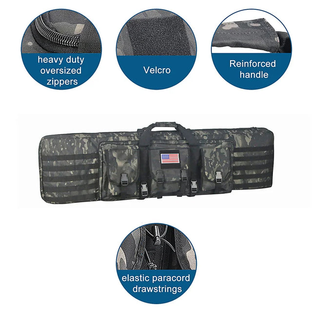 Tactical Double Rifle Case with Molle