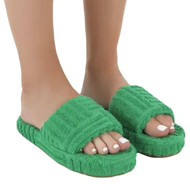 Women's Cotton Fur Slippers