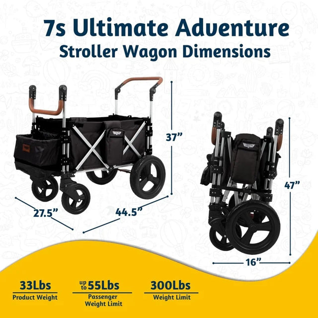 Foldable, Double Wagon for Infant and Toddler