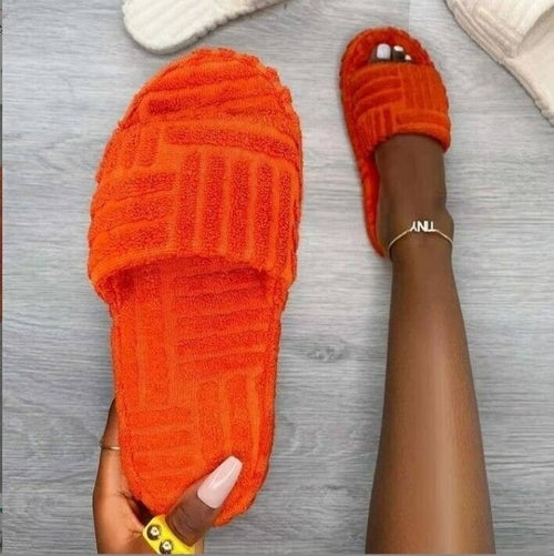 Women's Cotton Fur Slippers