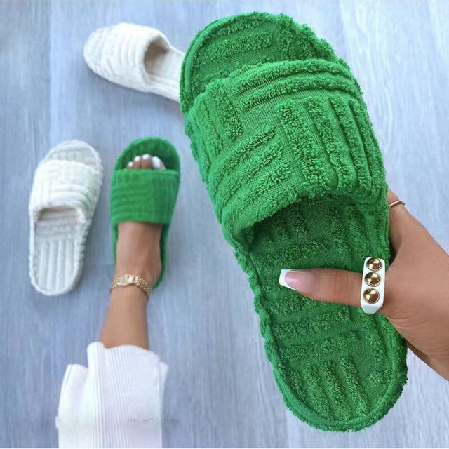 Women's Cotton Fur Slippers