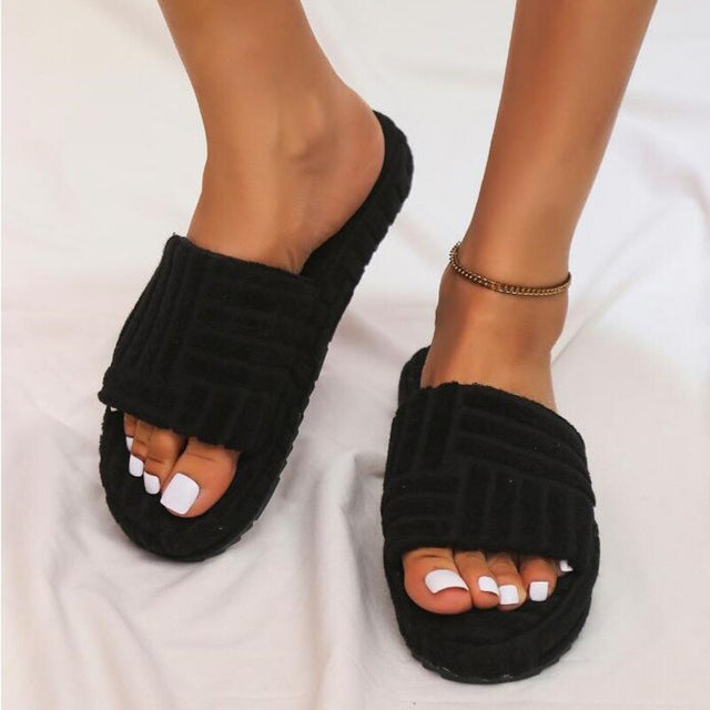 Women's Cotton Fur Slippers